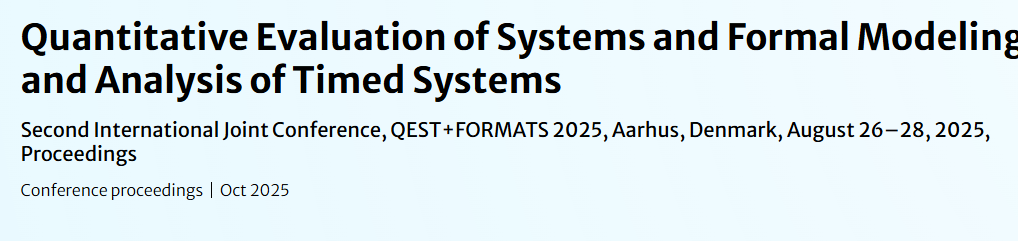QEST+FORMATS 2025, Aarhus, Denmark, August 26–28, 2025, Proceedings